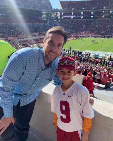 Clay along with his son in a game